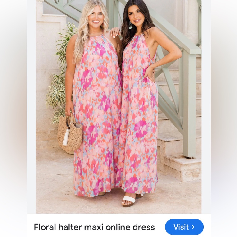 Summer dress or a vacation dress on the beach. Beautiful and flowy dress.